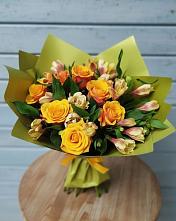 Букет цветов из:  Альстромерии и Розы в Курлово