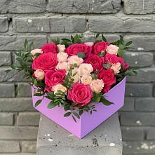 Цветочная композиция из Розы в коробке #REPLACE_PRED# Курлово
