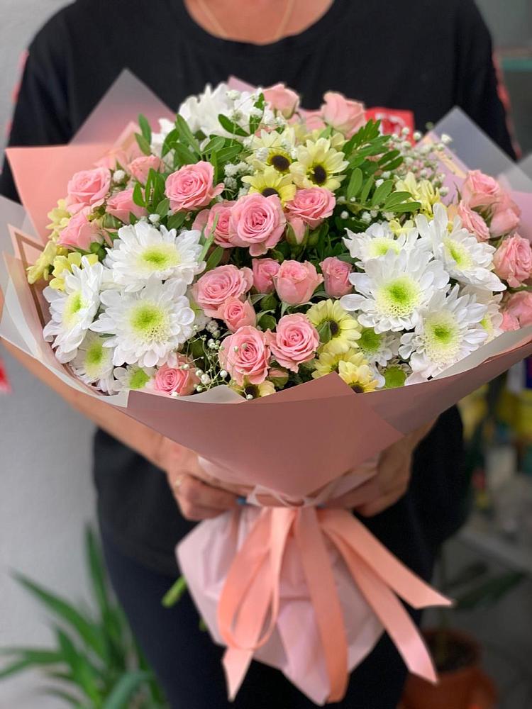 Букет цветов из: Розы и Хризантемы в Курлово