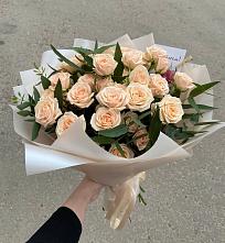 Букет Кремовые розы Латте в Курлово