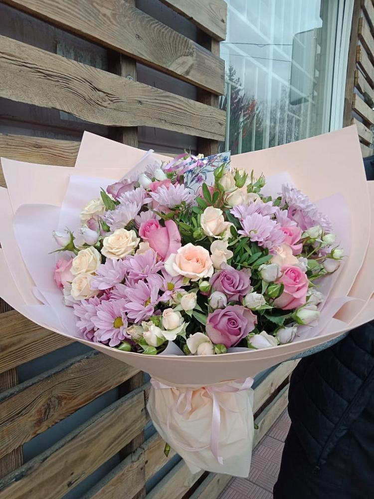 Букет цветов из: Розы и Хризантемы в Курлово