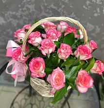 Цветочная композиция из Розы в корзине в Курлово