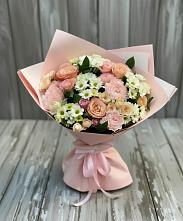 Букет цветов из:  Гвоздики, Розы и Хризантемы в Курлово