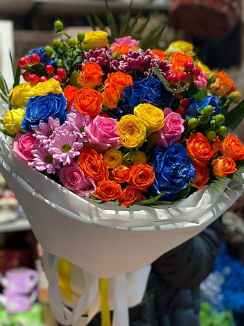 Букет цветов из: Розы и Хризантемы в Курлово