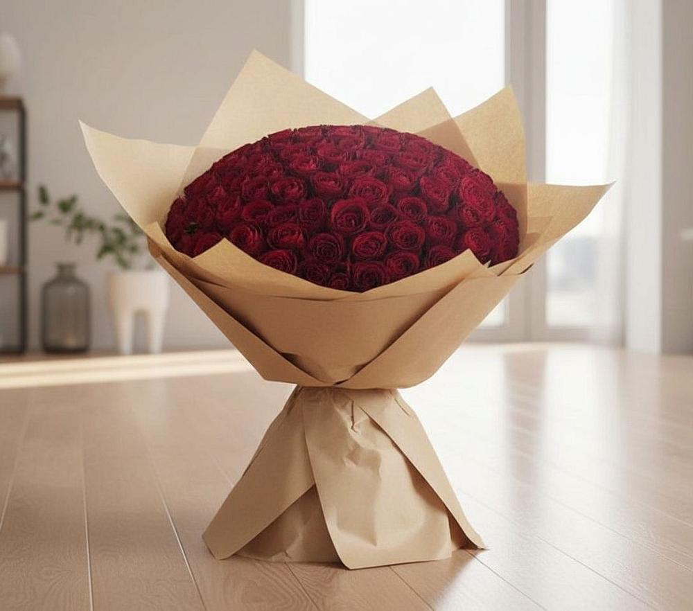Букет 101 Красная роза в Курлово