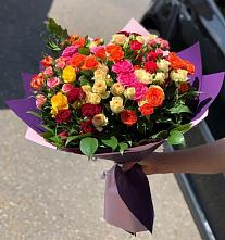 Букет Микс из разноцветных кустовых роз #REPLACE_PRED# Курлово