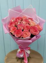 Букет 15 Розовых роз Равель в Курлово