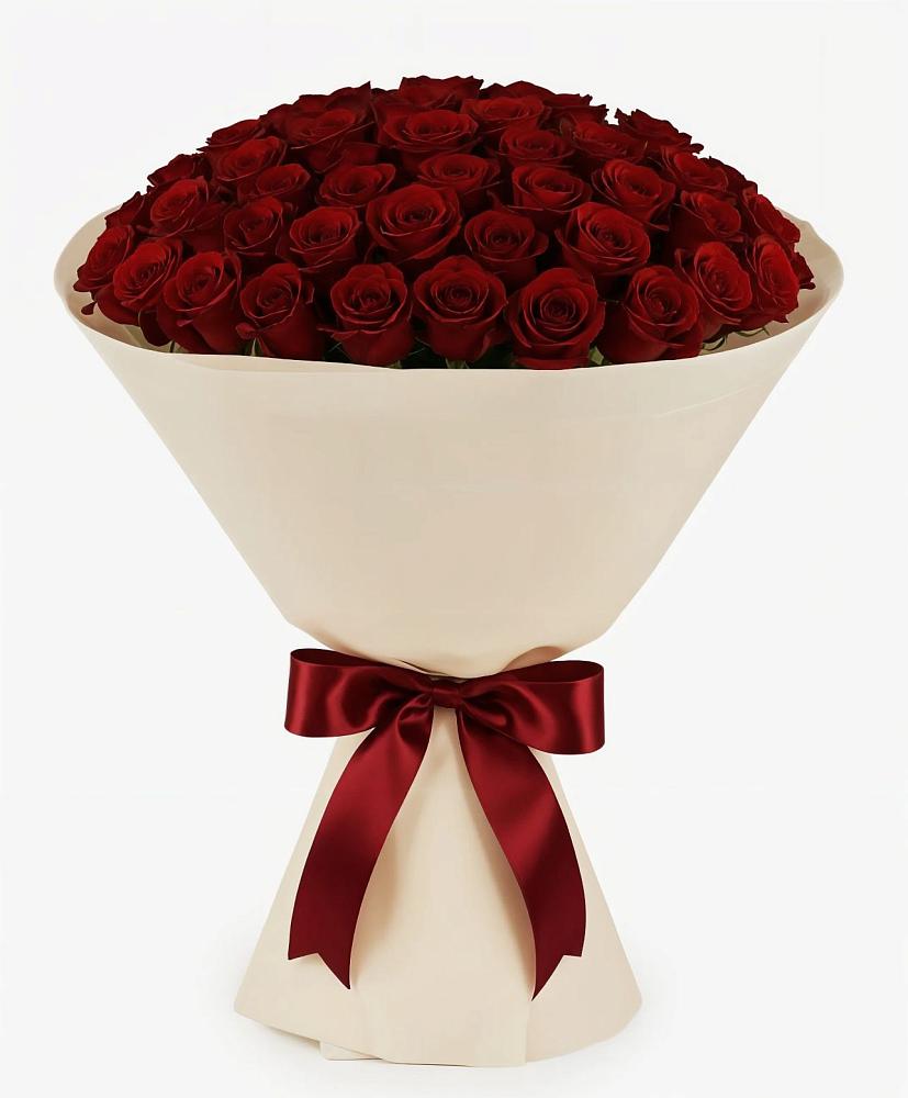 Букет 101 Бордовая роза Блэк Бакарра в Курлово