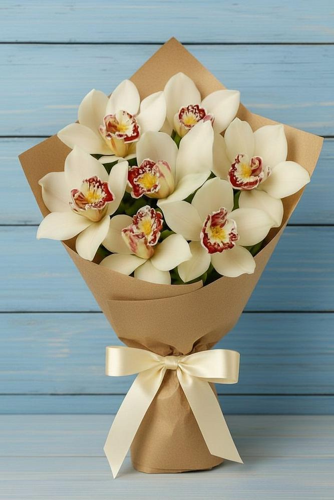 Букет цветов из: Орхидеи и Розы в Курлово